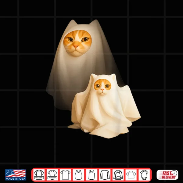 Ghost Cat Meme Funny Halloween Costume Shirt 3 Design Ghost Cat Meme Funny Halloween Costume Shirt