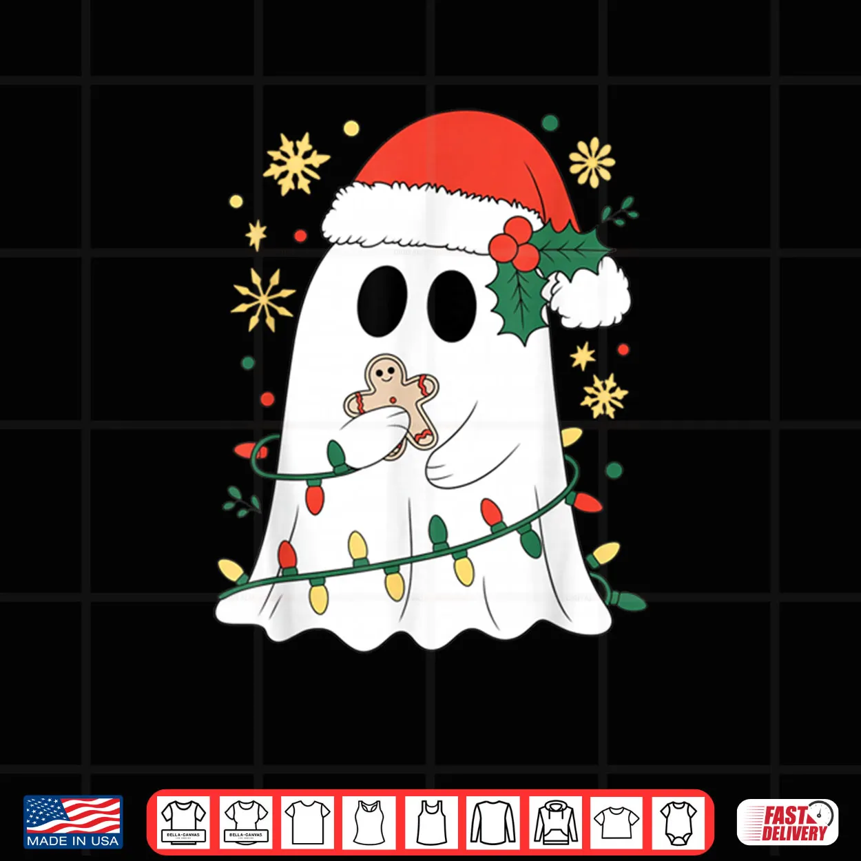 Ghost Christmas Santa Spooky Christmas Shirt Ghost Christmas Santa Spooky Christmas Shirt
