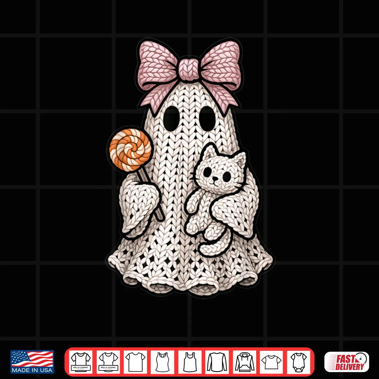 Ghost Coquette Knitting Crafting Yarn Crocheting Halloween Shirt Ghost Coquette Knitting Crafting Yarn Crocheting Halloween Shirt