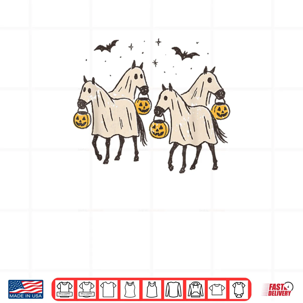 Ghost Horses Halloween Trick or Treat Shirt Ghost Horses Halloween Trick or Treat Shirt