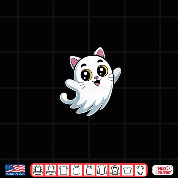 Design Ghost Kitty Halloween Shirt