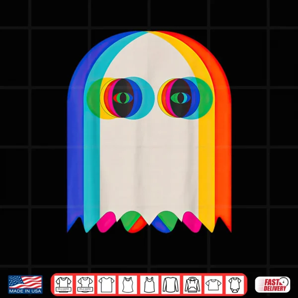 Design Ghost Trippy Vaporwave Halloween Techno Rave EDM Shirt