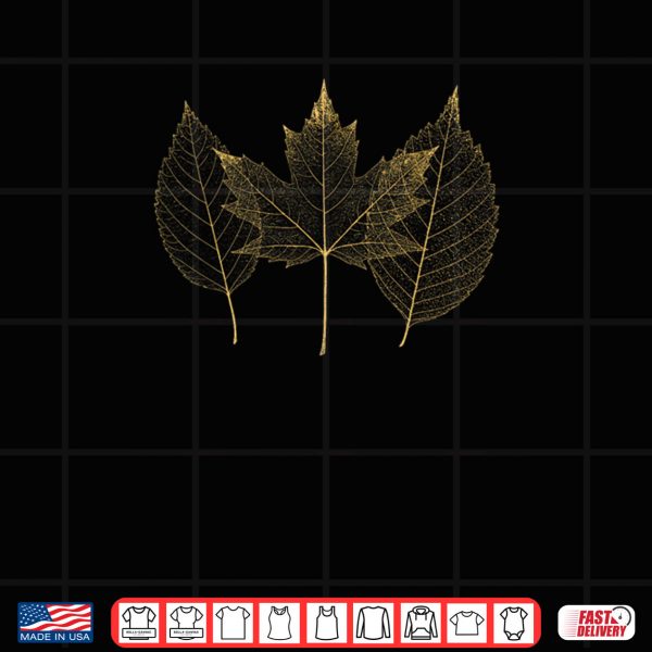 Design Golden Fall Leaves Autumn Leaf Thanksgiving Shirt