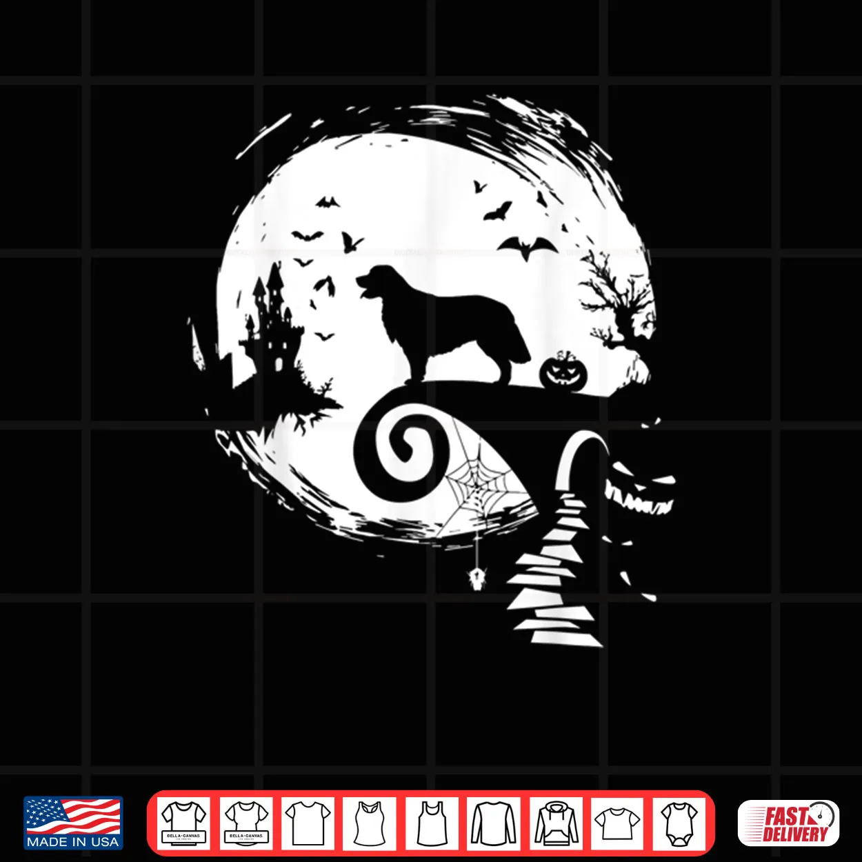 Golden Retriever And Moon Halloween Costume Dog Lover Funny Shirt Golden Retriever And Moon Halloween Costume Dog Lover Funny Shirt