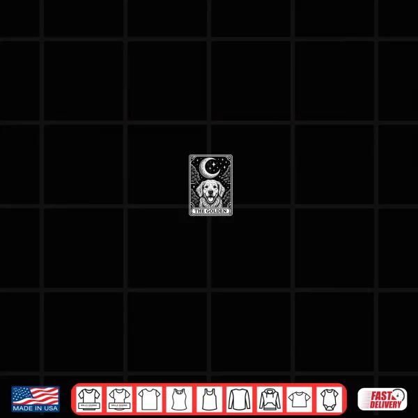 Golden Retriever Dog Mom Tarot Card Vintage Crescent Moon Shirt 3 Design Golden Retriever Dog Mom Tarot Card Vintage Crescent Moon Shirt