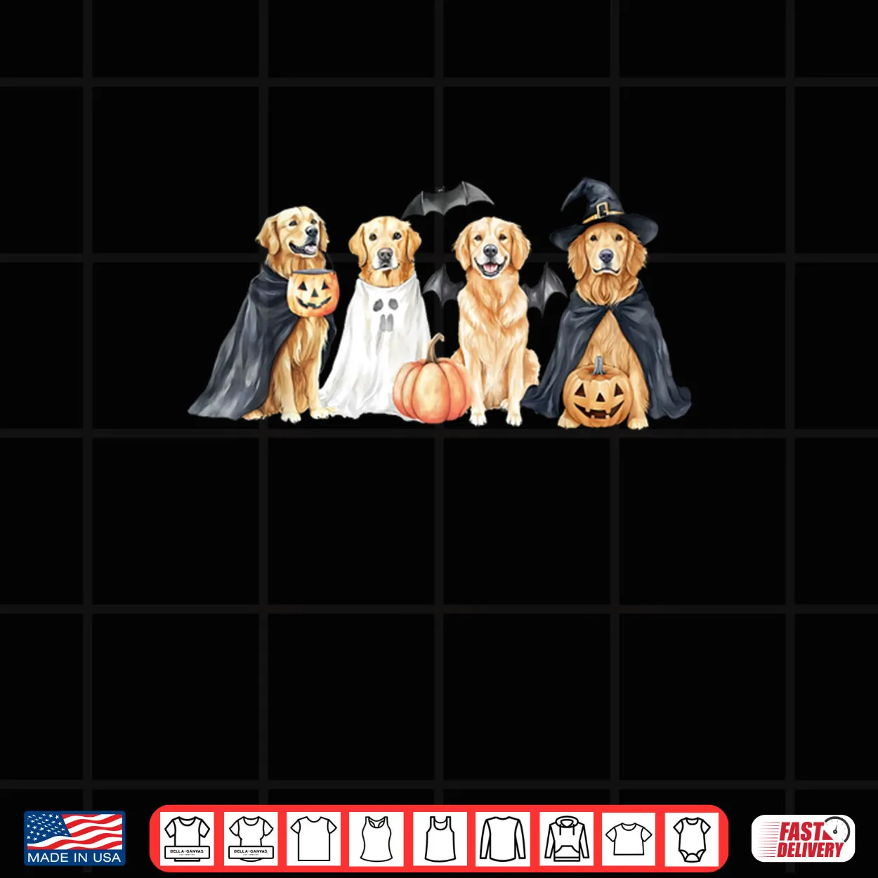 Golden Retriever Dogs Ghost Boo Witch Costume Halloween Shirt Golden Retriever Dogs Ghost Boo Witch Costume Halloween Shirt