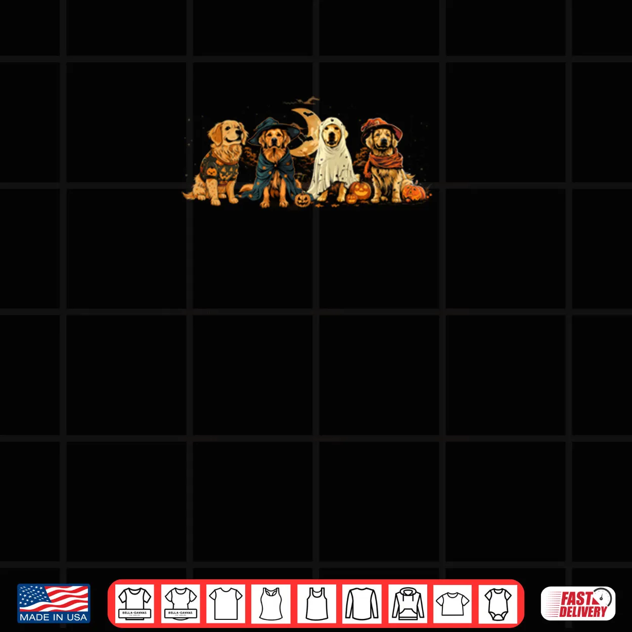 Golden Retriever Funny Halloween Costume Ghost Witch Pumpkin Shirt Golden Retriever Funny Halloween Costume Ghost Witch Pumpkin Shirt