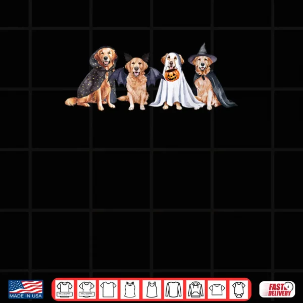 Golden Retriever Ghost Dog Halloween Golden Retriever Witch Shirt 3 Design Golden Retriever Ghost Dog Halloween Golden Retriever Witch Shirt