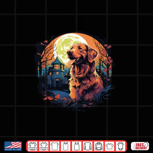 Design Golden Retriever Halloween Cute and Spooky Dog Shirt