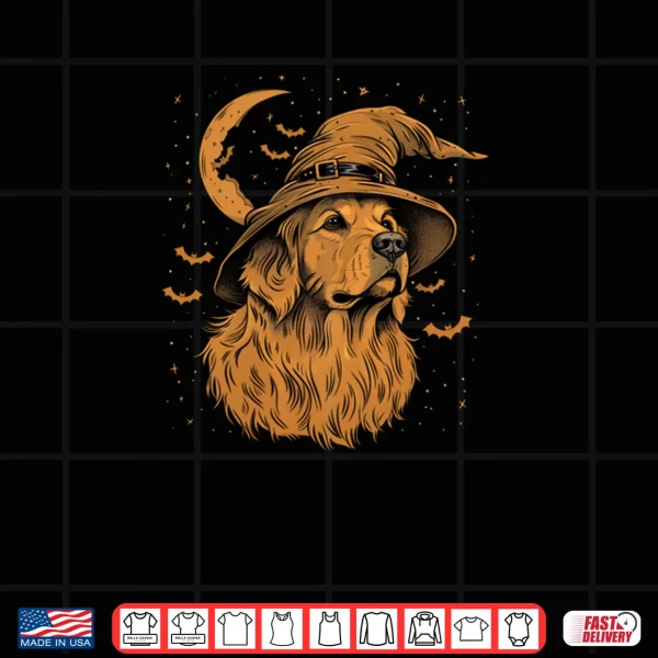 Golden Retriever Halloween Funny Cute Dog Mom Wizard Witch Shirt 3 Design Golden Retriever Halloween Funny Cute Dog Mom Wizard Witch Shirt