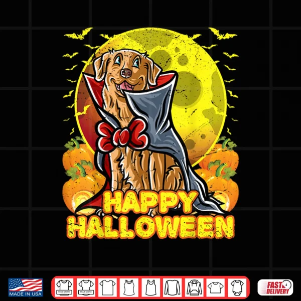 Golden Retriever Happy Halloween Costume Dog Vampire Shirt 3 Design Golden Retriever Happy Halloween Costume Dog Vampire Shirt