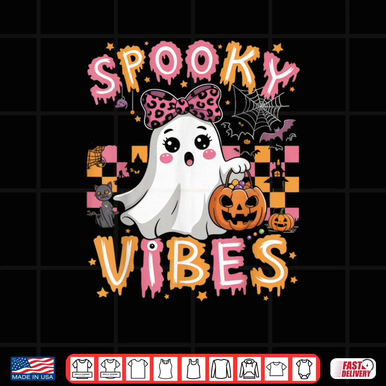 Groovy Spooky Vibes Cute Boo Ghost Halloween Costumes Girls Shirt Groovy Spooky Vibes Cute Boo Ghost Halloween Costumes Girls Shirt