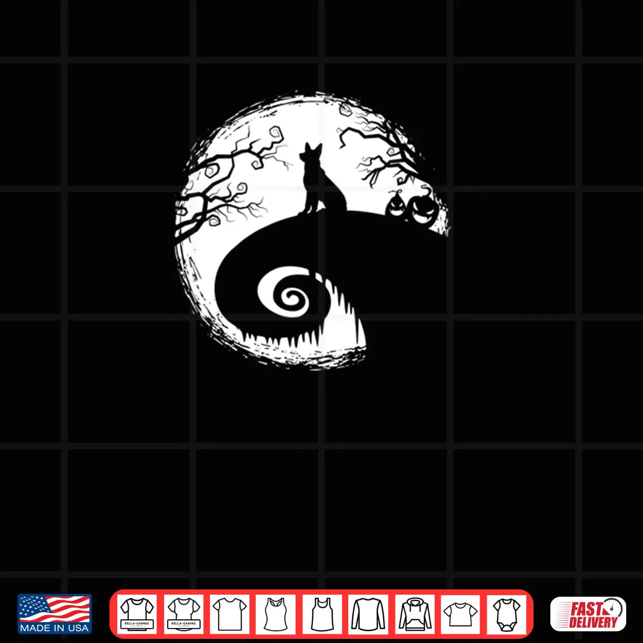 Halloween Dog & Moon Spooky Gifts German Shepherd Lover Shirt Halloween Dog & Moon Spooky Gifts German Shepherd Lover Shirt