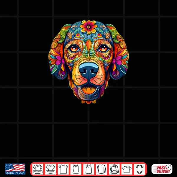 Halloween Golden Retriever Sugar Skull Dogs Flowers Shirt 3 Design Halloween Golden Retriever Sugar Skull Dogs Flowers Shirt