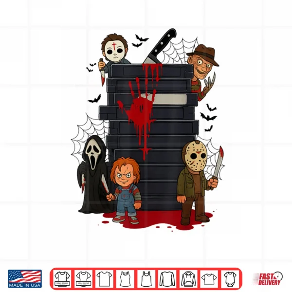 Design Halloween Horror Movie Characters Funny Scary Halloween Shirt