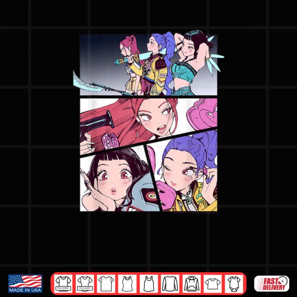 Halloween Huntrix Manhwa Panels Poster Shirt 3 Design Halloween Huntrix Manhwa Panels Poster Shirt