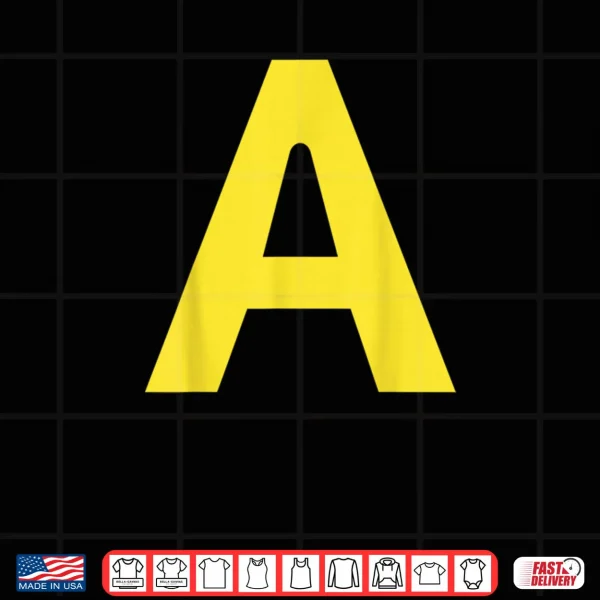 Design Halloween Letter A Alphabet Matching Costume Shirt