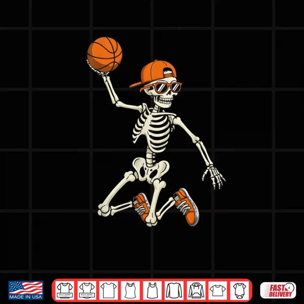 Design Halloween Skeleton Basketball Shirt 1