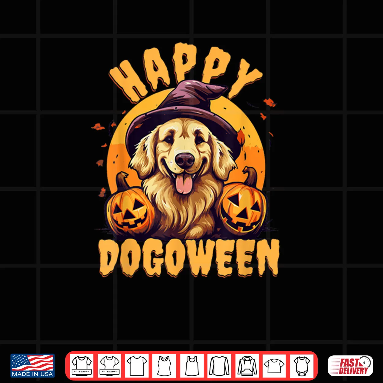 Happy Dogoween Golden Retriever Halloween Shirt Happy Dogoween Golden Retriever Halloween Shirt