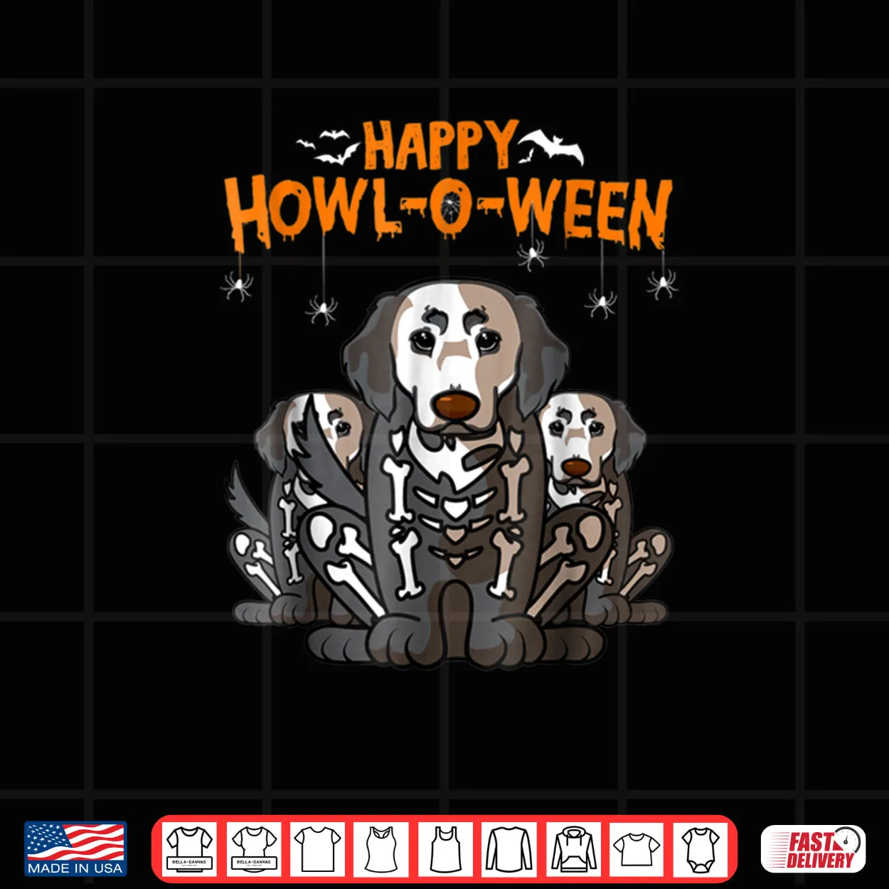 Happy Halloween Golden Retriever Skeleton Dog Costume Shirt Happy Halloween Golden Retriever Skeleton Dog Costume Shirt