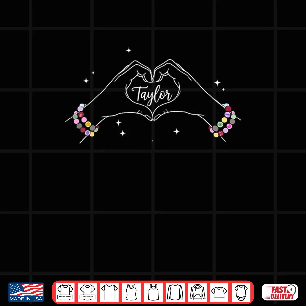 Heart Hands Taylor First Name Girl Vintage 70’s 80’s Shirt Heart Hands Taylor First Name Girl Vintage 70’s 80’s Shirt