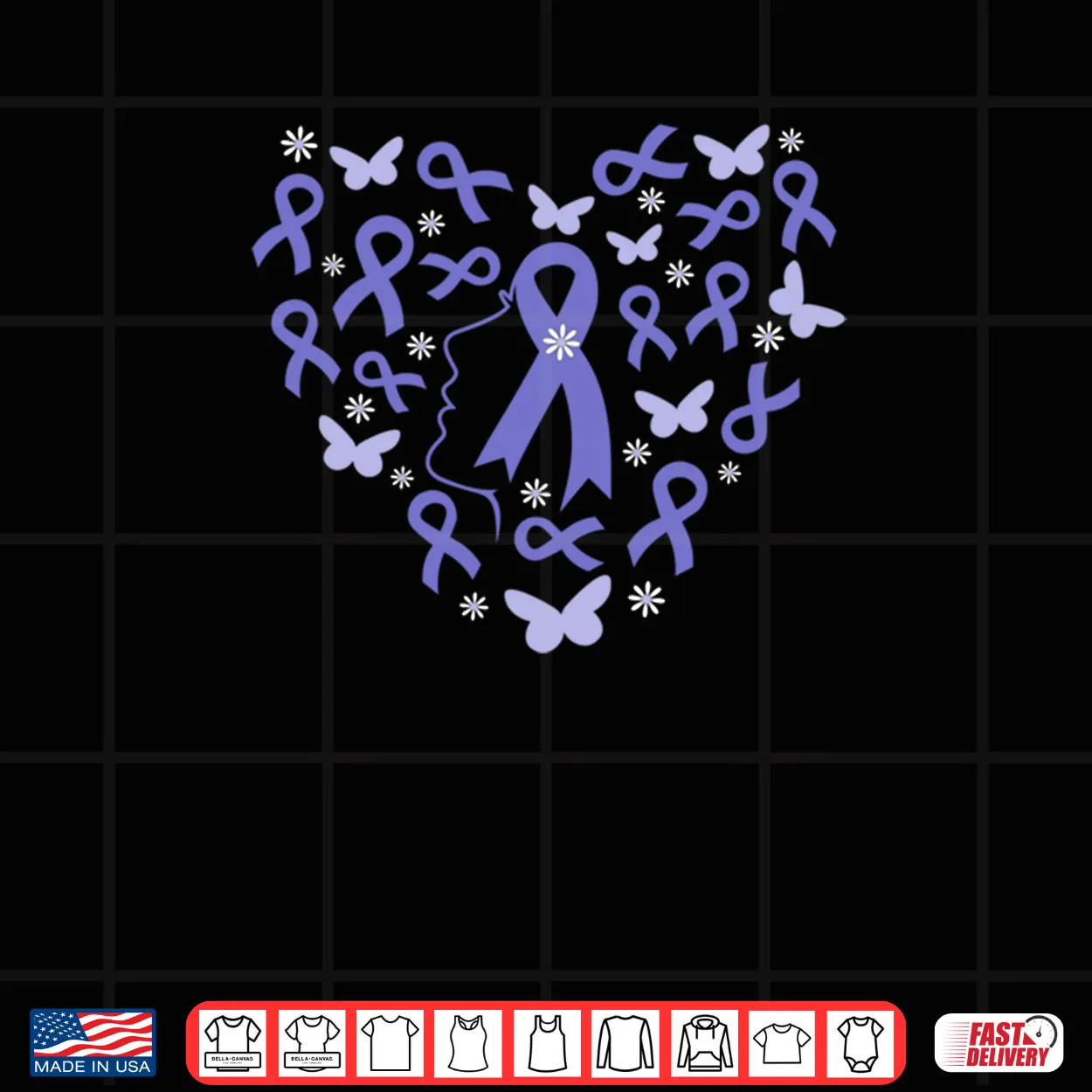 Heart Woman Support Stomach Cancer Warrior Periwinkle Ribbon Shirt Heart Woman Support Stomach Cancer Warrior Periwinkle Ribbon Shirt