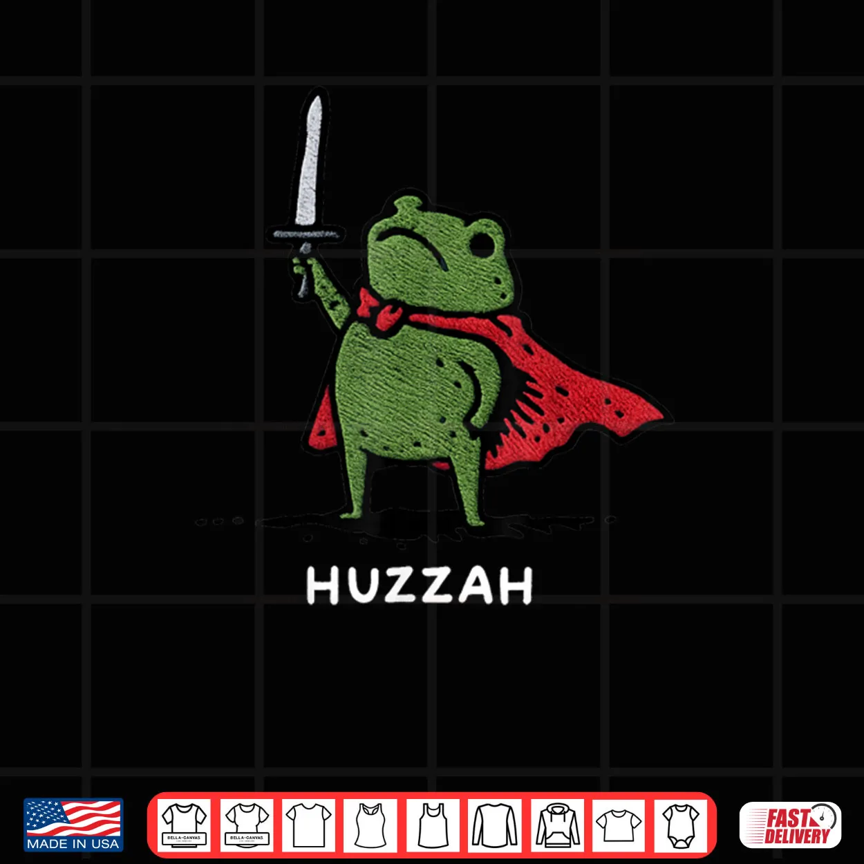 Huzzah Frog Knight Sword Meme Quote Shirt Huzzah Frog Knight Sword Meme Quote Shirt