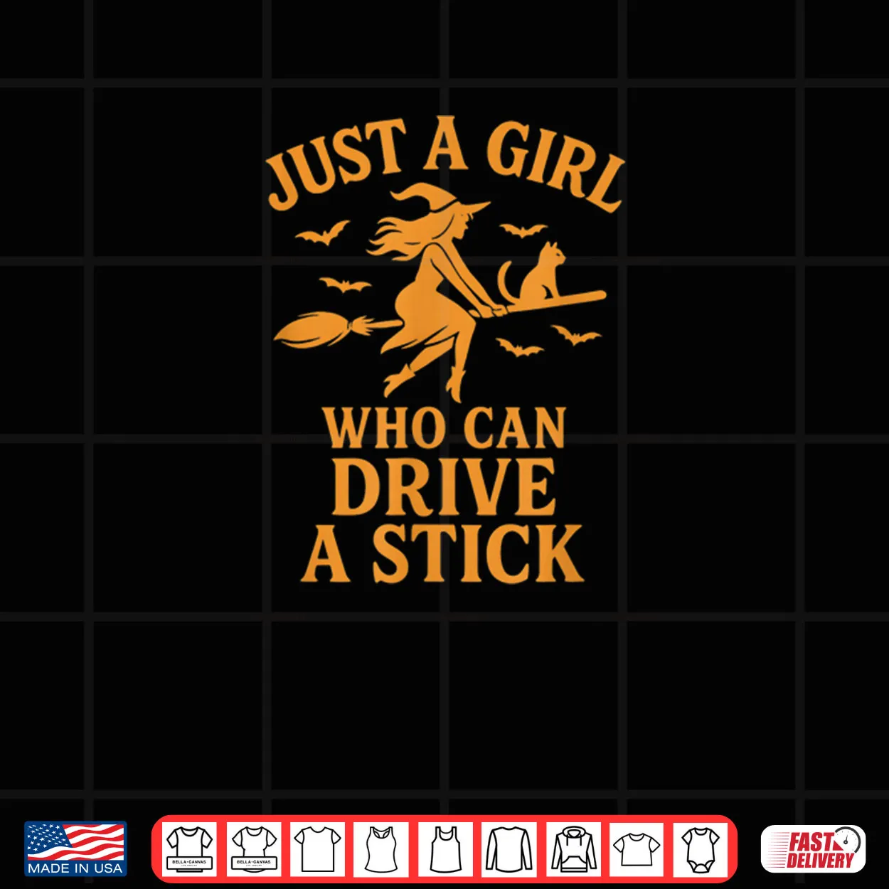 Just a Girl Who Can Drive A Stick Funny Halloween Shirt Just a Girl Who Can Drive A Stick Funny Halloween Shirt