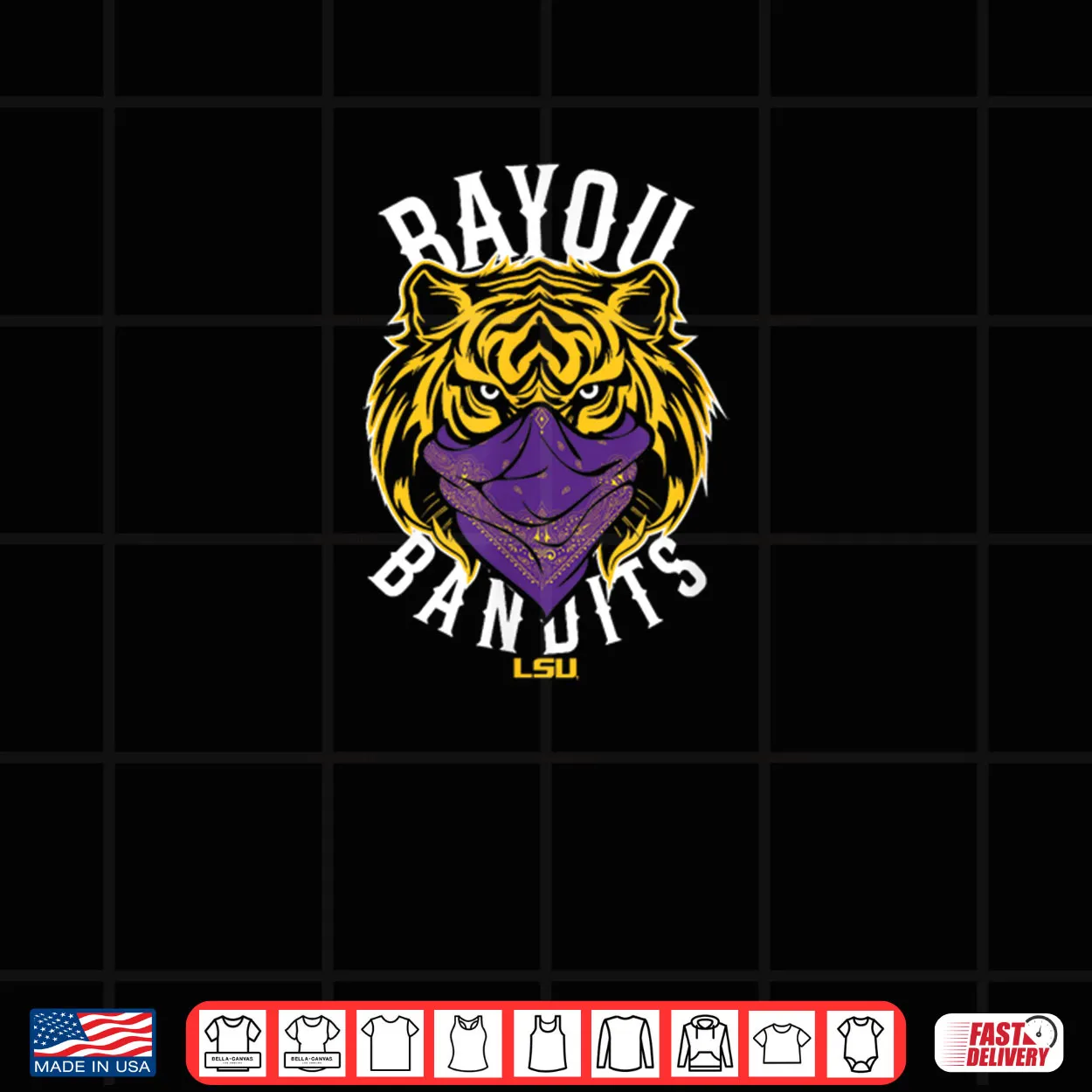 LSU Football Bayou Bandits LSU Tigers Shirt LSU Football Bayou Bandits LSU Tigers Shirt