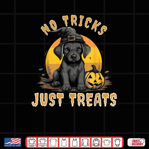 Labrador Retriever Dog Halloween No Tricks Just Treats Lab Shirt 3 Design Labrador Retriever Dog Halloween No Tricks Just Treats Lab Shirt