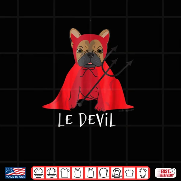 Le Devil Cute French Bulldog Halloween Shirt 3 Design Le Devil Cute French Bulldog Halloween Shirt