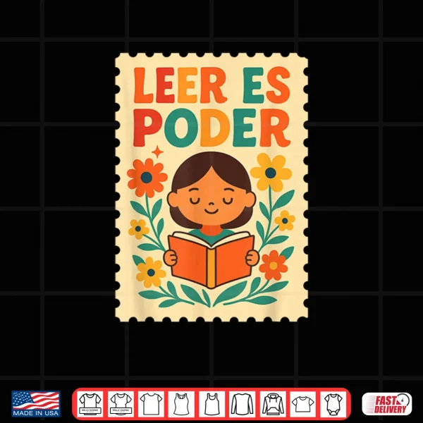 Design Leer ES Poder Cute Floral Boho Hispanic Heritage Shirt