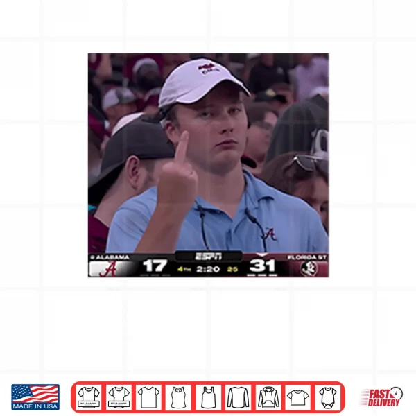Middle Finger Alabama Fan Viral Meme Shirt 3 Design Middle Finger Alabama Fan Viral Meme Shirt