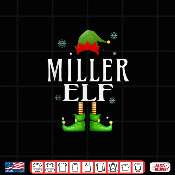 Design Miller Elf Xmas Funny Mens Family Matching Christmas Miller Shirt