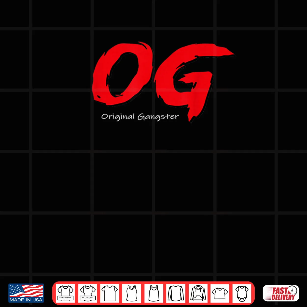 OG Graphic Bold Red Brush Style Shirt OG Graphic Bold Red Brush Style Shirt