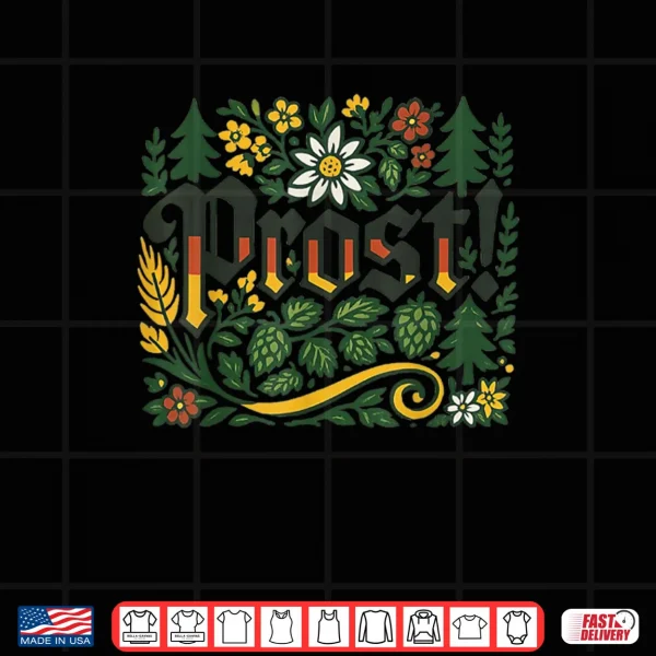 Design Oktoberfest Drinking Vintage German Prost Shirt