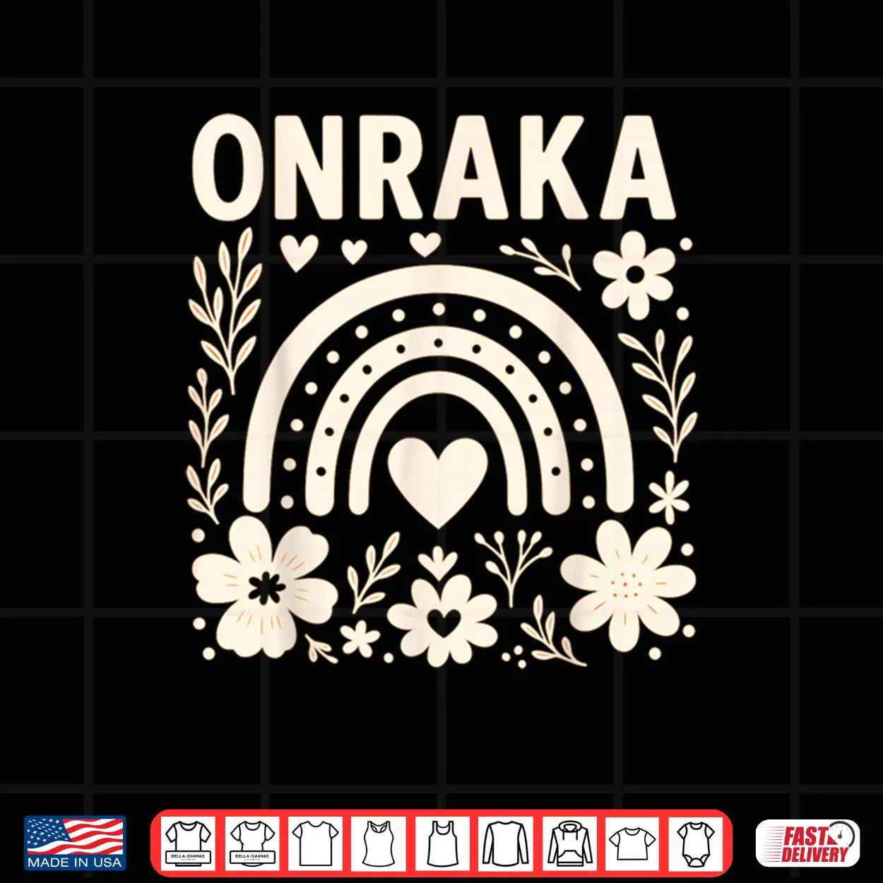 Onraka Bright Orange Rainbow Spirit Shirt Onraka Bright Orange Rainbow Spirit Shirt