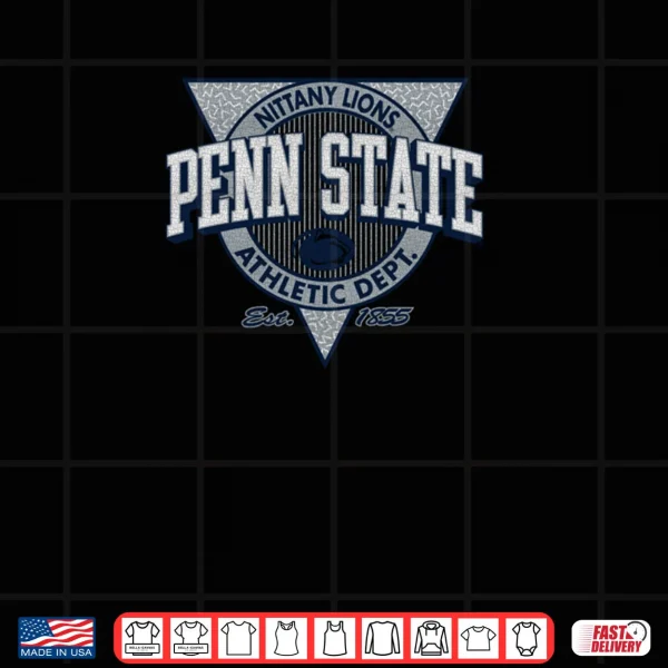 Penn State Nittany Lions Retro Triblock Shirt 3 Design Penn State Nittany Lions Retro Triblock Shirt