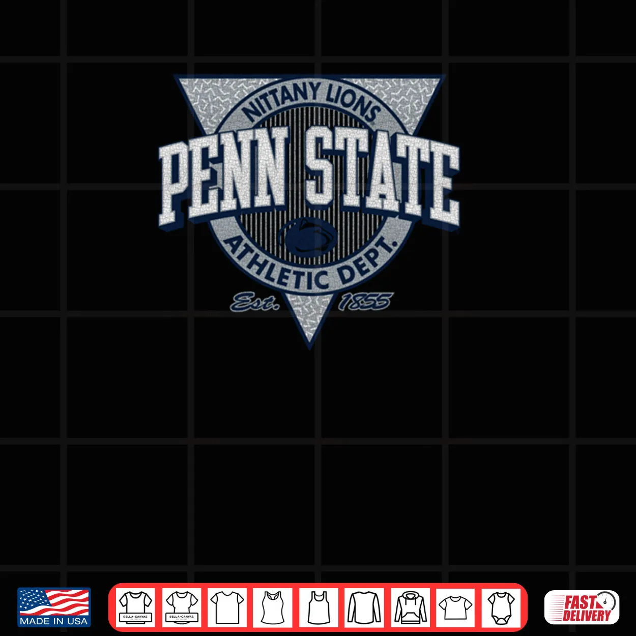 Penn State Nittany Lions Retro Triblock Shirt Penn State Nittany Lions Retro Triblock Shirt