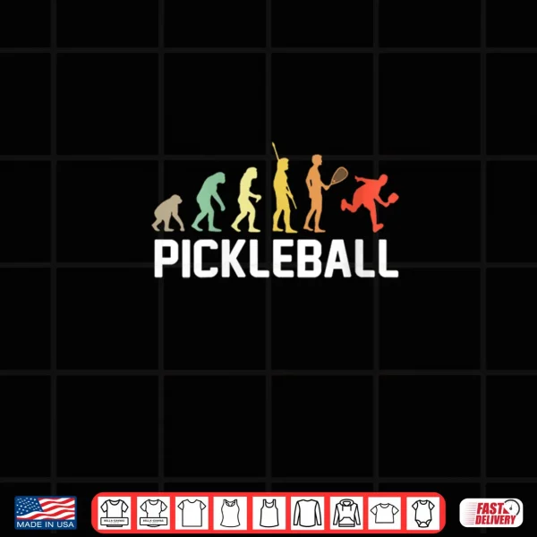 Design Pickleball Evolution Vintage Men Women Kids Funny Shirt