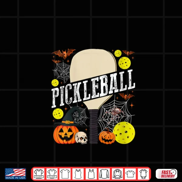 Pickleball Paddle & Pumpkins Halloween Costume Day Shirt 3 Design Pickleball Paddle Pumpkins Halloween Costume Day Shirt