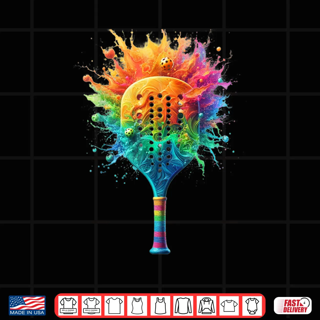 Pickleball Splash Colors Paddle Shirt Pickleball Splash Colors Paddle Shirt