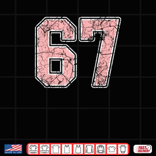 Design Pink and White Number 67 Jersey Player Uniform 67 Fan Shirt