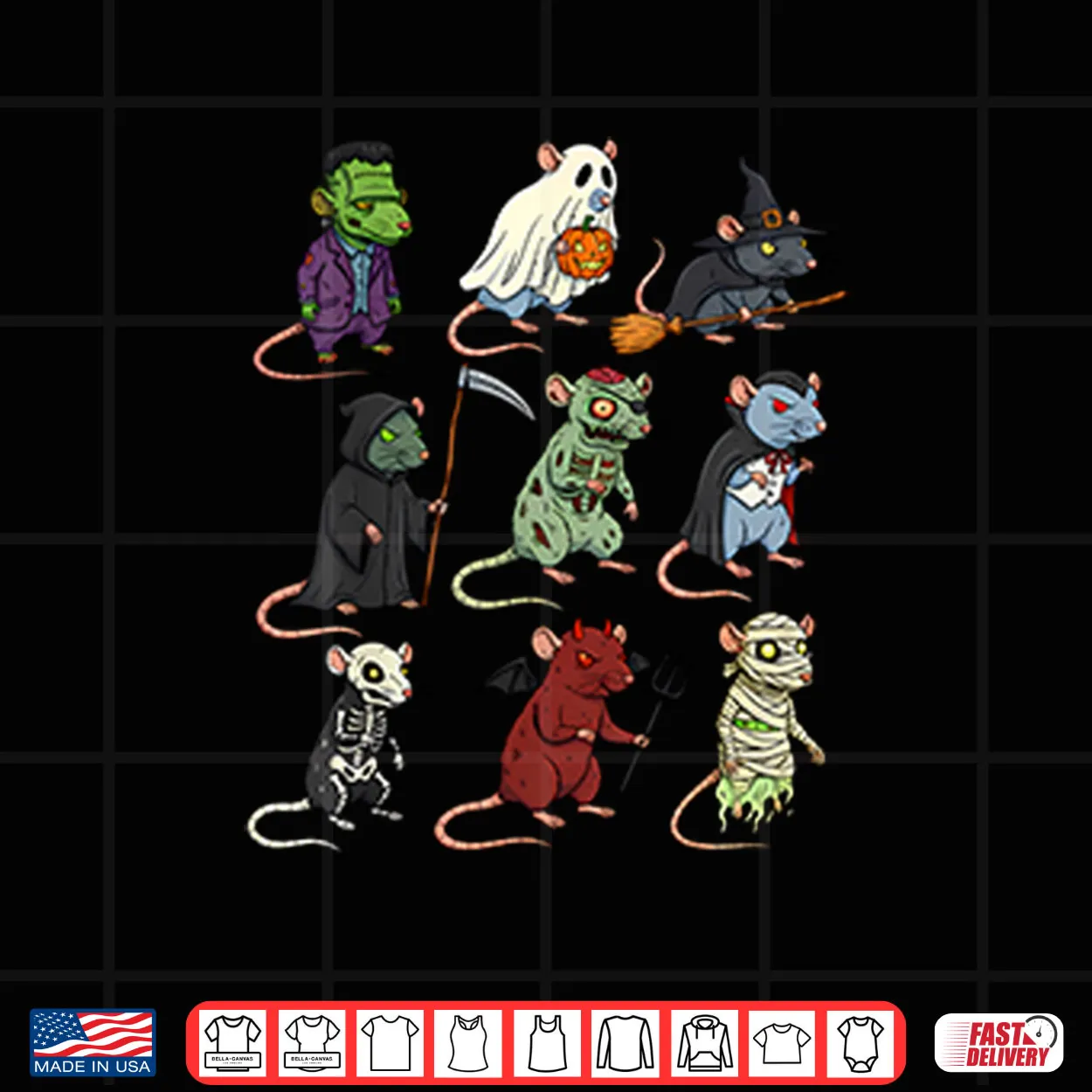 Rat Spooky Witch Boo Zombie Rat Halloween Shirt Rat Spooky Witch Boo Zombie Rat Halloween Shirt