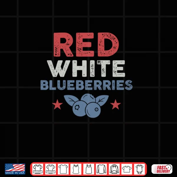 Design Red White and Blueberries Funny Shirt