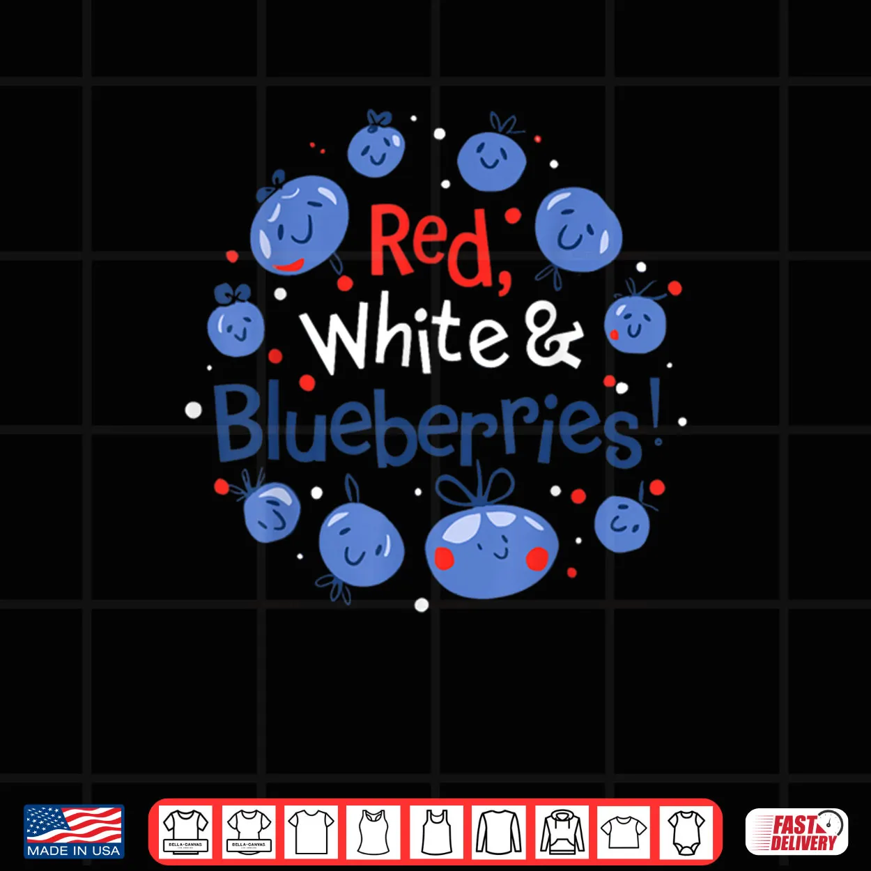 Red White and Blueberries Patriot Shirt Red White and Blueberries Patriot Shirt