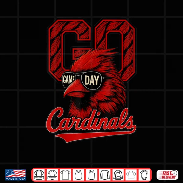 Design Retro Go Cardinals Game Day Shirt