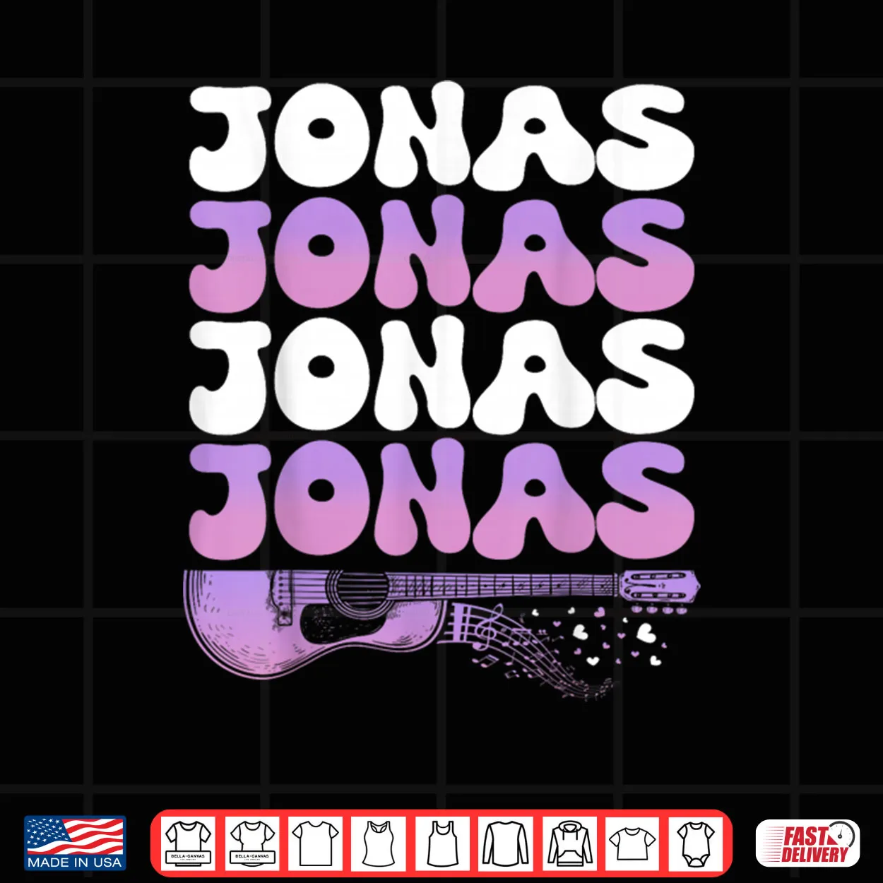 Retro Jonas First Name I Love Jonas 80’s Groovy Shirt Retro Jonas First Name I Love Jonas 80’s Groovy Shirt
