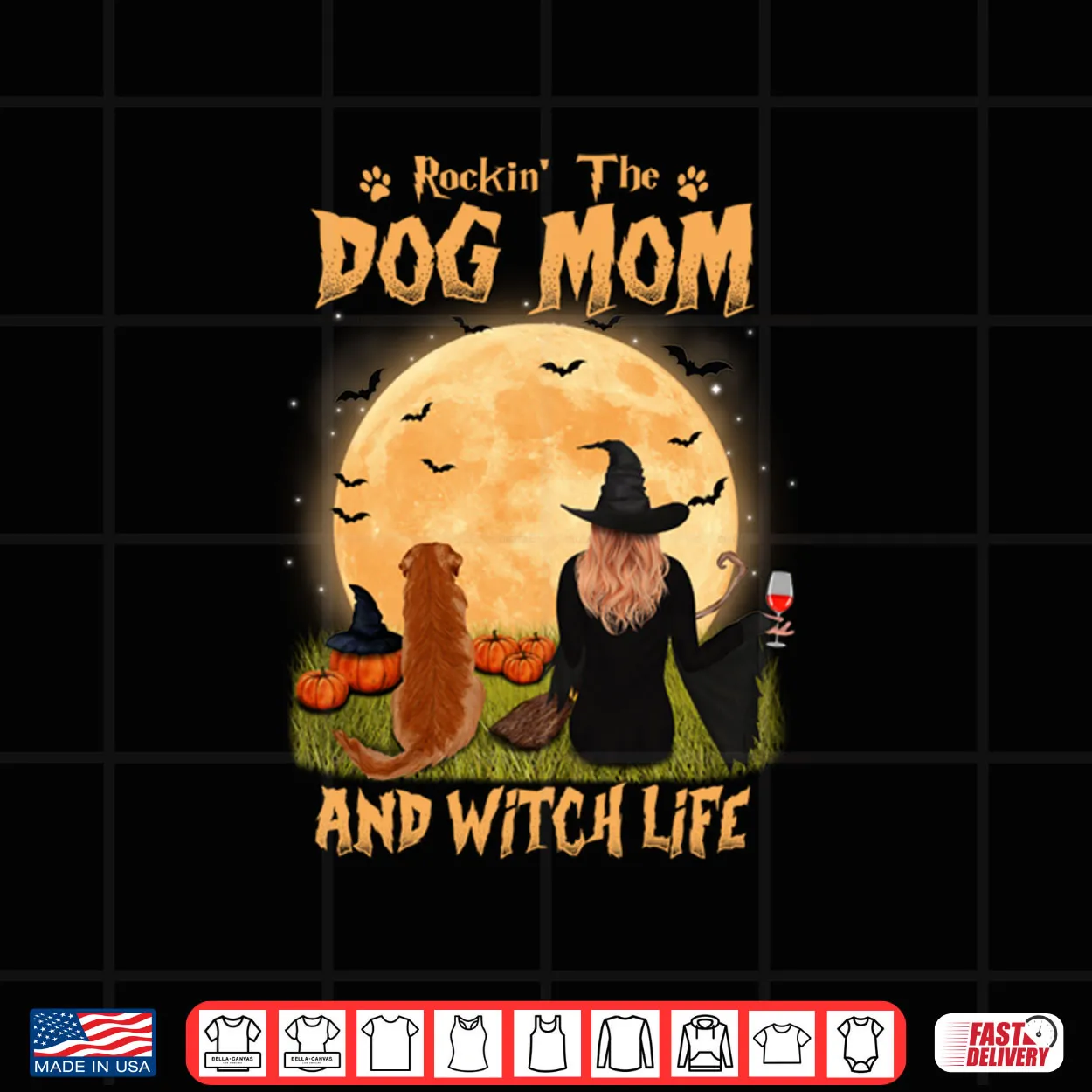 Rocking The Dog Mom & Witch Life Golden Retriever Halloween Shirt Rocking The Dog Mom & Witch Life Golden Retriever Halloween Shirt