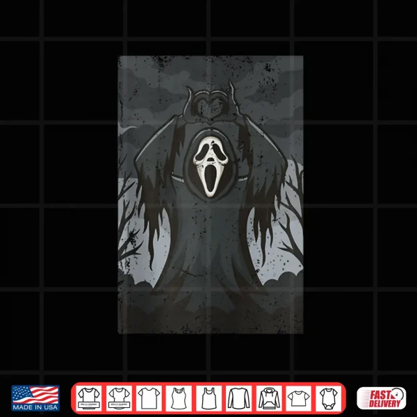 Design Scary Face Horror Poster Halloween Shirt